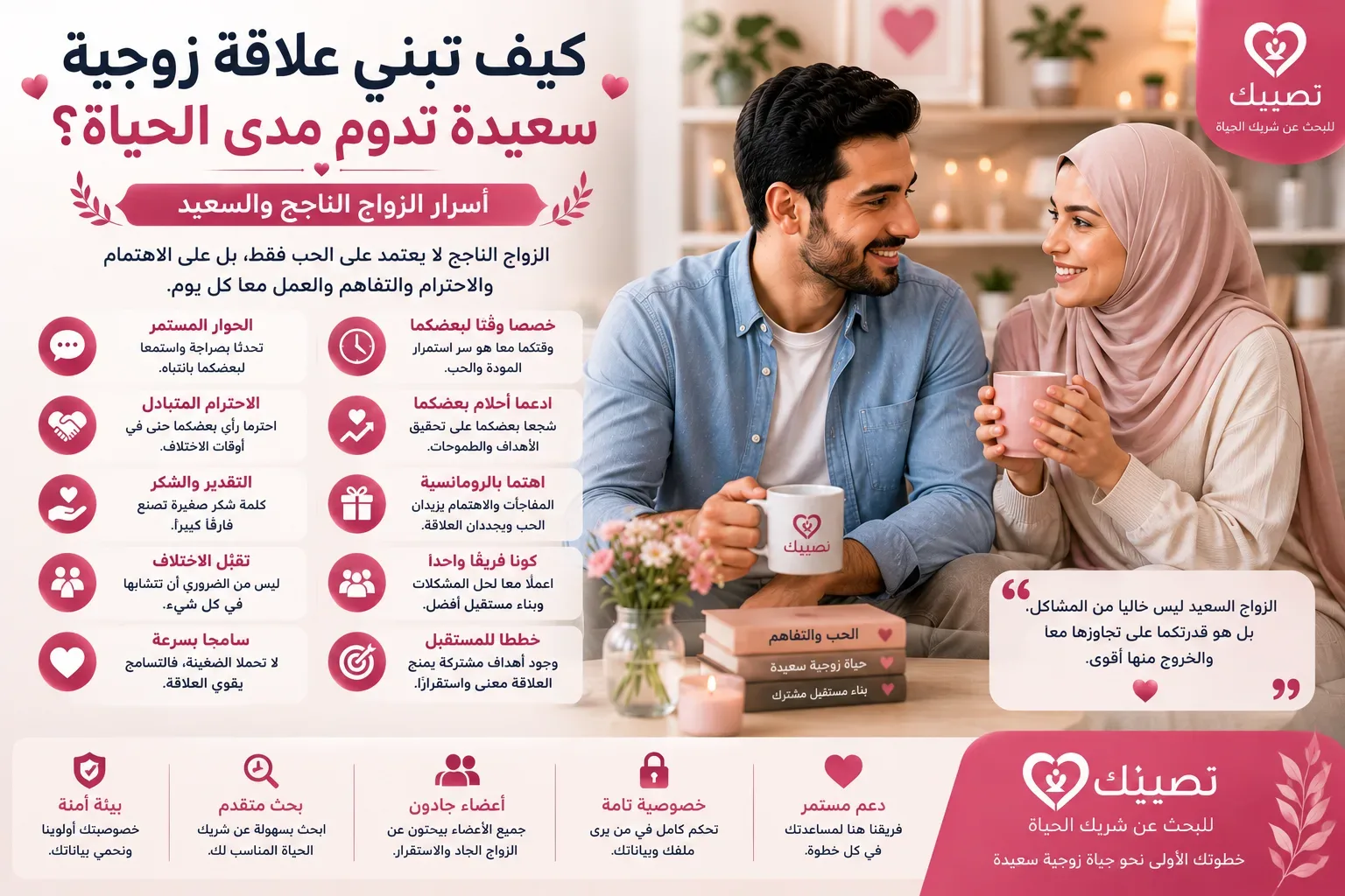 كيف تبني علاقة زوجية سعيدة تدوم مدى الحياة؟